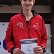 Tino auf dem Podium beim Crossduatlon in Helmstedt