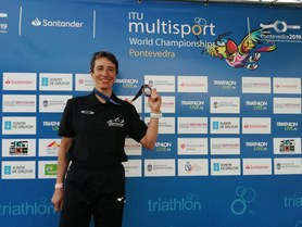 Britta Anderson mit der Bronze Medaille bei der WM